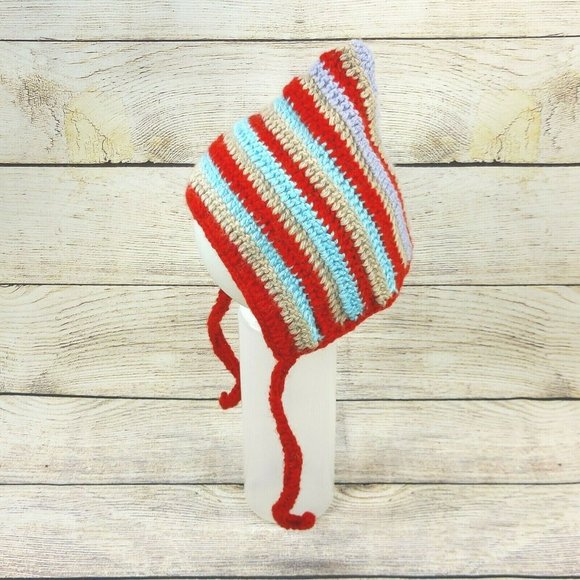 Young Child Hat Baby Knitted Winter Wool Cap Handmade Toddler Crochet Bonnet - Picture 9 of 11